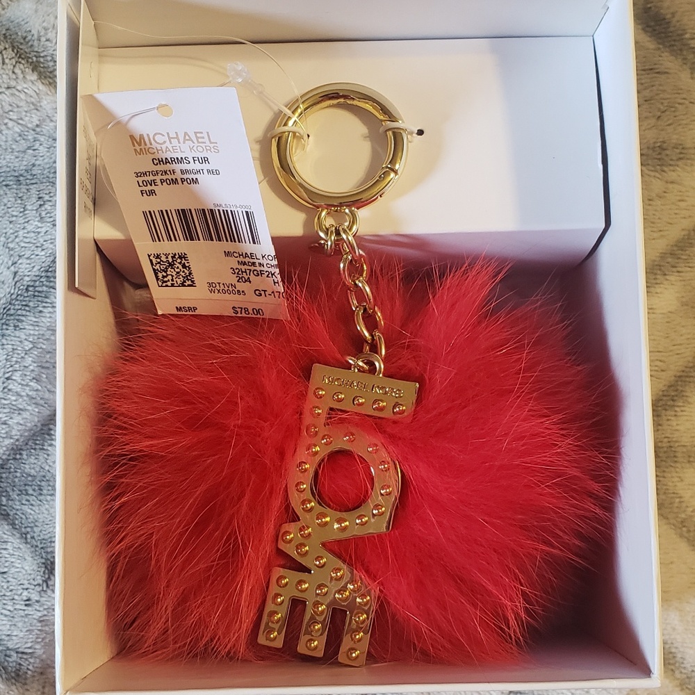 Fur Pom Pom Keychain